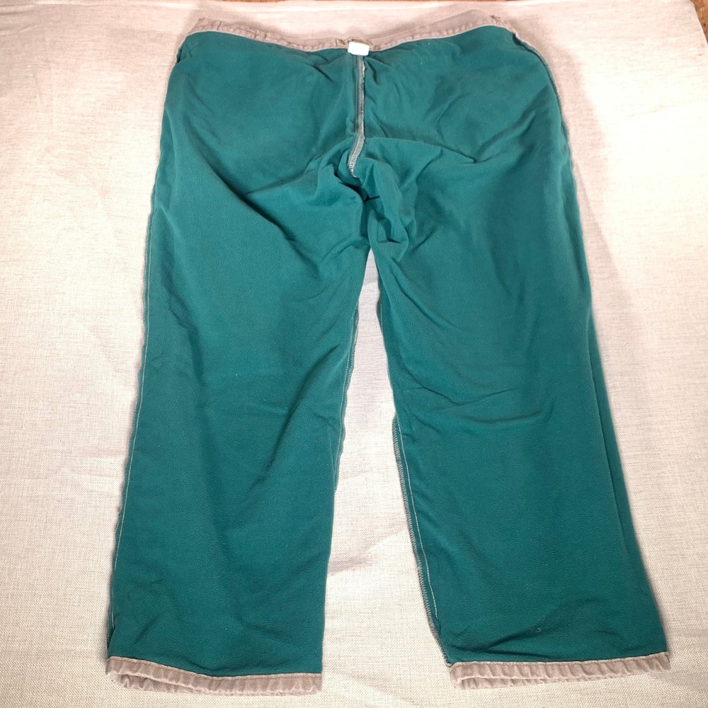 LL Bean Classic Fit Canvas Pants Lined Khaki Beige Men's Size 42x29 See Pics - Picture 10 of 12
